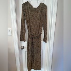 Women's Long Sleeve Bodycon Sequin Midi Dress